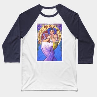 Cigarillos Paris by Alfons Mucha - Vintage Art Nouveau Advertising Poster Design Baseball T-Shirt